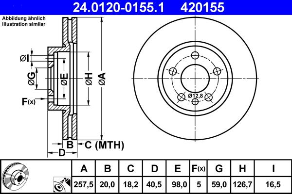ATE 24.0120-0155.1 - Тормозной диск avtokuzovplus.com.ua