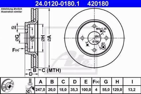 Alpha Brakes HTP-TY-153 - Гальмівний диск autocars.com.ua