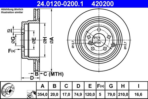 ATE 24.0120-0200.1 - Тормозной диск avtokuzovplus.com.ua