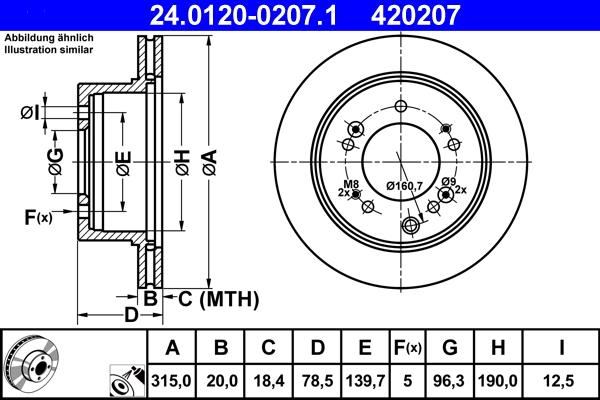 ATE 24.0120-0207.1 - Тормозной диск avtokuzovplus.com.ua