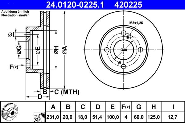 ATE 24.0120-0225.1 - Тормозной диск avtokuzovplus.com.ua