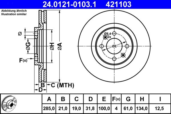 ATE 24.0121-0103.1 - Тормозной диск autodnr.net