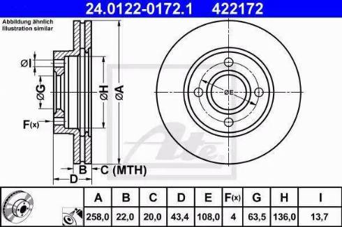 Alpha Brakes HTP-FR-015 - Гальмівний диск autocars.com.ua