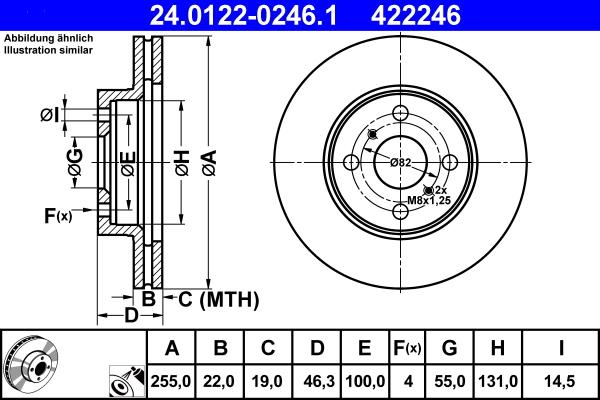 ATE 24.0122-0246.1 - Тормозной диск autodnr.net
