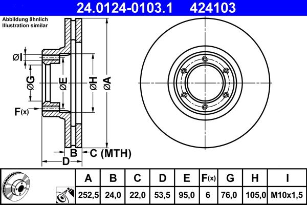 ATE 24.0124-0103.1 - Тормозной диск autodnr.net