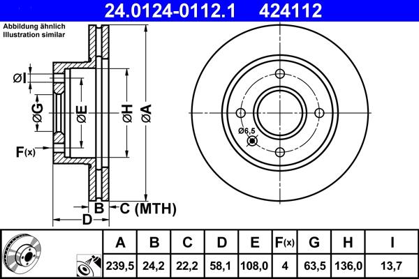 ATE 24.0124-0112.1 - Тормозной диск avtokuzovplus.com.ua