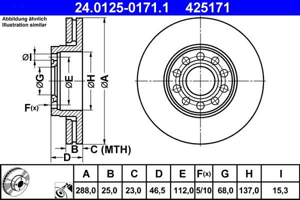 ATE 24.0125-0171.1 - Тормозной диск autodnr.net