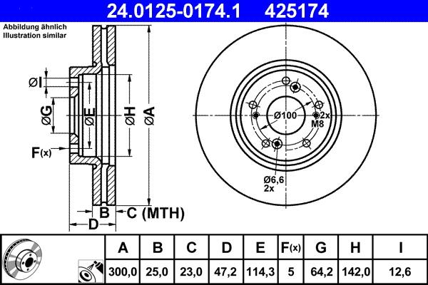 ATE 24.0125-0174.1 - Тормозной диск autodnr.net