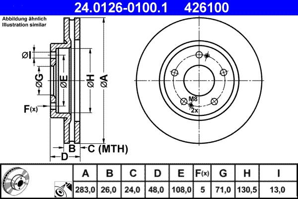 ATE 24.0126-0100.1 - Тормозной диск avtokuzovplus.com.ua