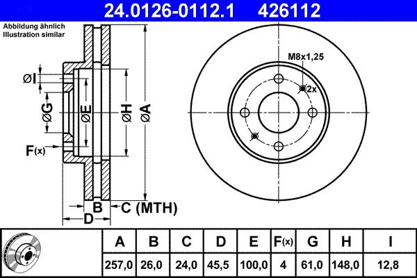 ATE 24.0126-0112.1 - Тормозной диск avtokuzovplus.com.ua