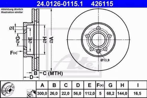 Alpha Brakes HTP-VW-033 - Гальмівний диск autocars.com.ua