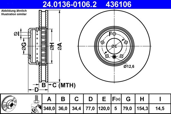 ATE 24.0136-0106.2 - Тормозной диск autodnr.net