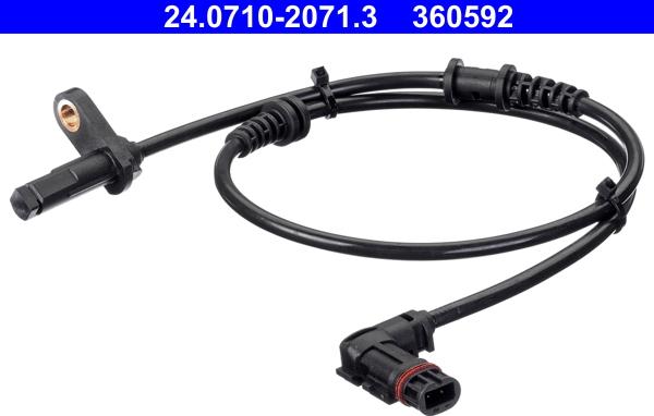 ATE 24.0710-2071.3 - Датчик ABS, частота обертання колеса autocars.com.ua