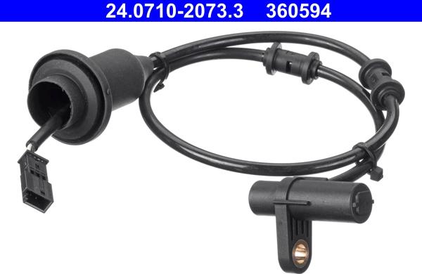 ATE 24.0710-2073.3 - Датчик ABS, частота обертання колеса autocars.com.ua