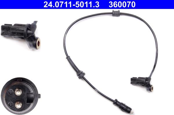 ATE 24071150113 - Датчик ABS, частота обертання колеса autocars.com.ua