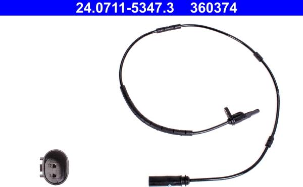 ATE 24071153473 - Датчик ABS, частота обертання колеса autocars.com.ua