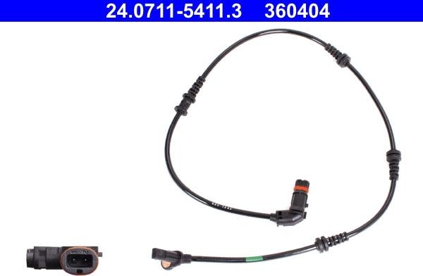 ATE 24071154113 - Датчик ABS, частота обертання колеса autocars.com.ua