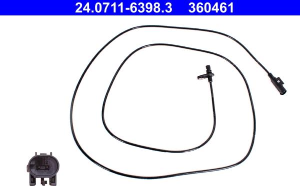 ATE 24.0711-6398.3 - Датчик ABS, частота обертання колеса autocars.com.ua