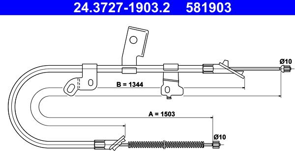 ATE 24.3727-1903.2 - Тросик, cтояночный тормоз avtokuzovplus.com.ua