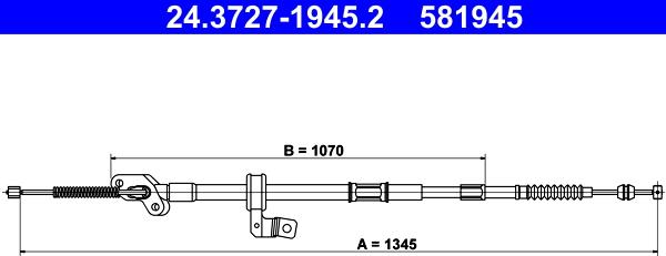 ATE 24.3727-1945.2 - Тросик, cтояночный тормоз avtokuzovplus.com.ua