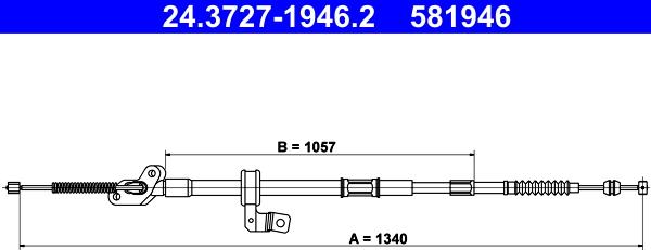 ATE 24.3727-1946.2 - Тросик, cтояночный тормоз avtokuzovplus.com.ua