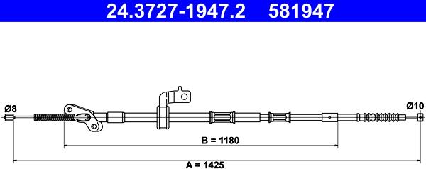 ATE 24.3727-1947.2 - Тросик, cтояночный тормоз autodnr.net