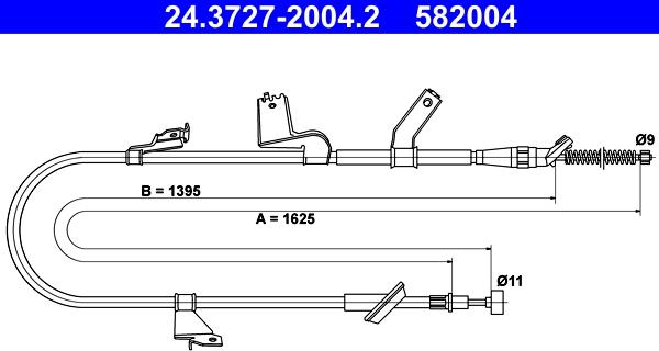 ATE 24.3727-2004.2 - Трос, гальмівна система autocars.com.ua