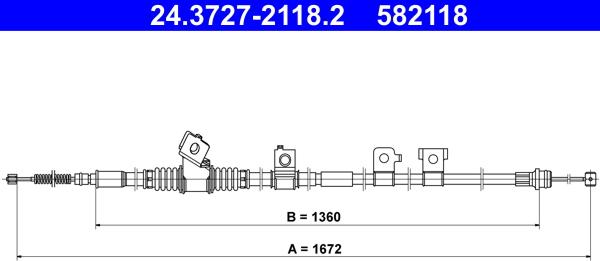 ATE 24.3727-2118.2 - Тросик, cтояночный тормоз avtokuzovplus.com.ua