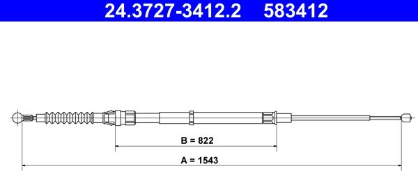 ATE 24.3727-3412.2 - Тросик, cтояночный тормоз avtokuzovplus.com.ua