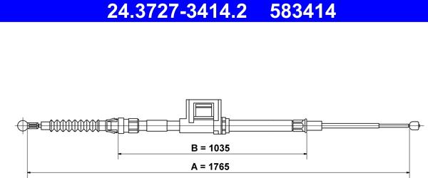 ATE 24.3727-3414.2 - Тросик, cтояночный тормоз avtokuzovplus.com.ua