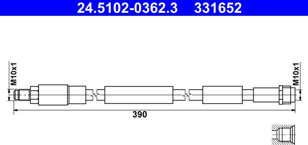 ATE 24.5102-0362.3 - Тормозной шланг autodnr.net