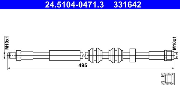 ATE 24.5104-0471.3 - Тормозной шланг avtokuzovplus.com.ua