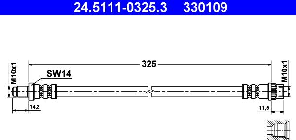 ATE 24.5111-0325.3 - Тормозной шланг autodnr.net