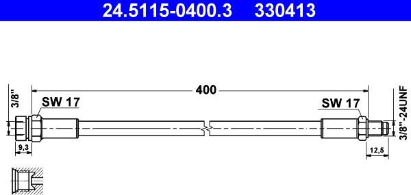 ATE 24.5115-0400.3 - Тормозной шланг autodnr.net