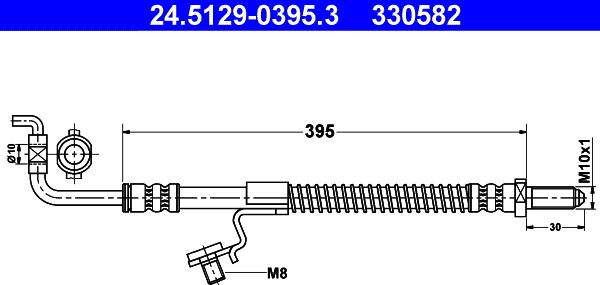 ATE 24.5129-0395.3 - Тормозной шланг avtokuzovplus.com.ua