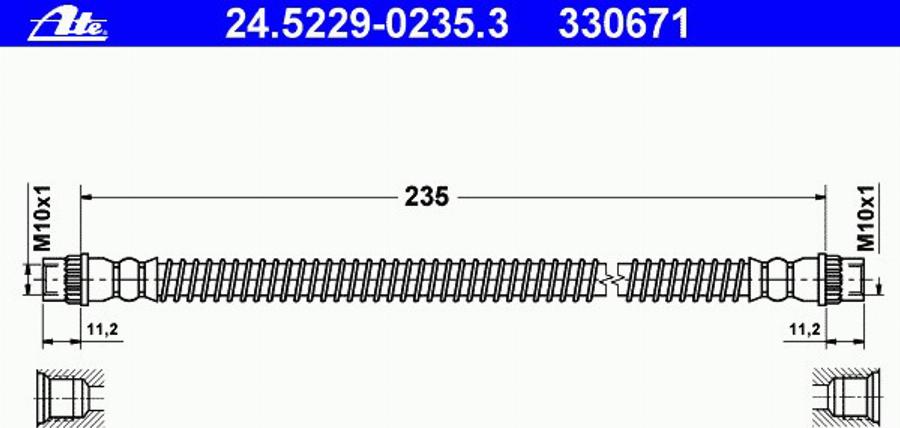 ATE 24522902353 - Тормозной шланг avtokuzovplus.com.ua