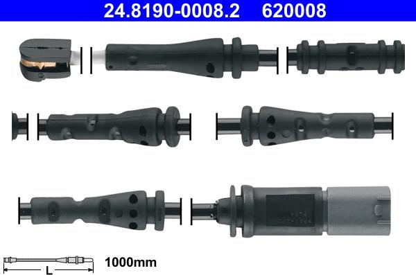 ATE 24.8190-0008.2 - Сигналізатор, знос гальмівних колодок autocars.com.ua