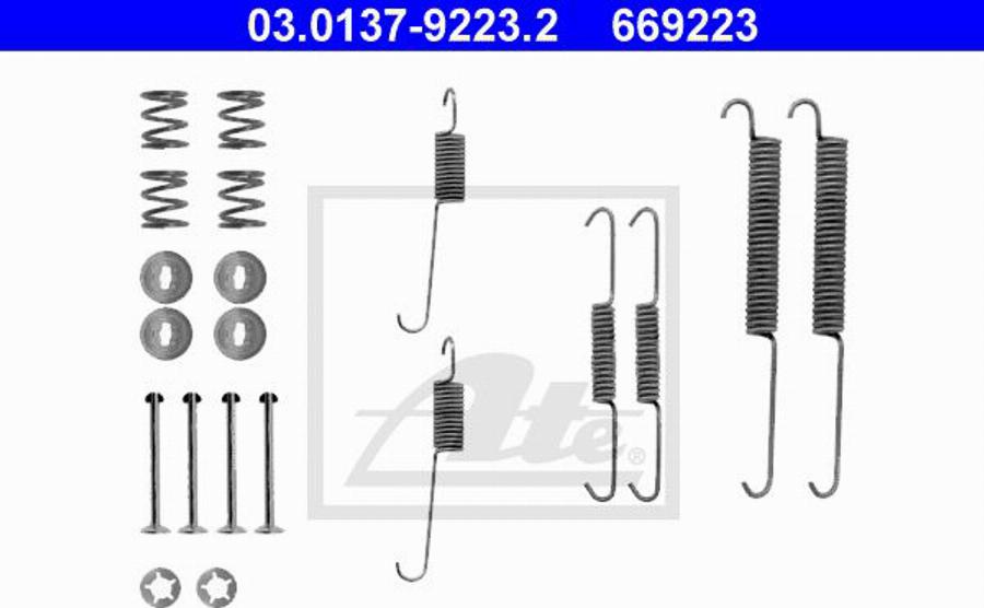 ATE 669223 - Комплектующие, барабанный тормозной механизм autodnr.net