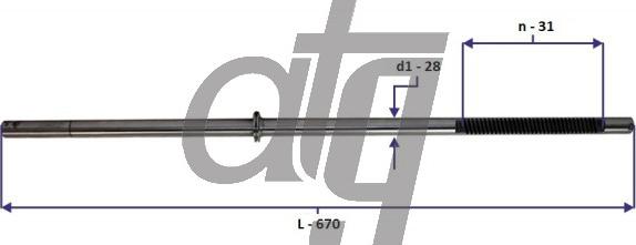 ATG 20150003 - Вал сошки рулевого управления avtokuzovplus.com.ua