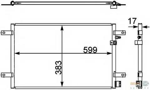 AUDI 8FC351302451 - Конденсатор, кондиціонер autocars.com.ua