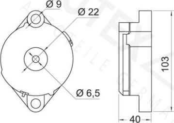 Autex 601026 - Натягувач ременя, клинові зуб. autocars.com.ua