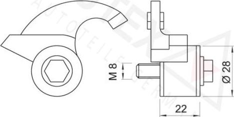 Autex 601289 - Важіль натягувача, зубчастий ремінь autocars.com.ua