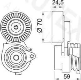 Autex 601721 - Натяжитель, поликлиновый ремень autodnr.net