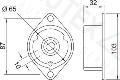 Autex 601996 - Натягувач ременя, клинові зуб. autocars.com.ua