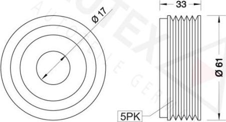 Autex 621263 - Шкив генератора, муфта autodnr.net