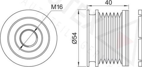 Autex 622041 - Шкив генератора, муфта autodnr.net