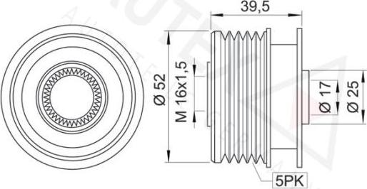 Autex 622049 - Шкив генератора, муфта autodnr.net