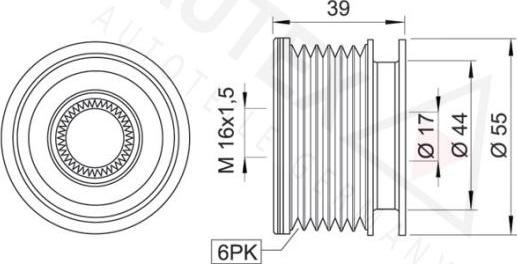 Autex 622071 - Шкив генератора, муфта autodnr.net