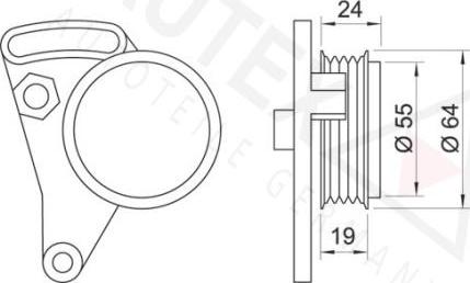 Autex 641037 - Направляющий ролик, поликлиновый ремень autodnr.net