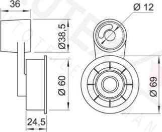 Autex 641066 - Натяжна ролик, ремінь ГРМ autocars.com.ua